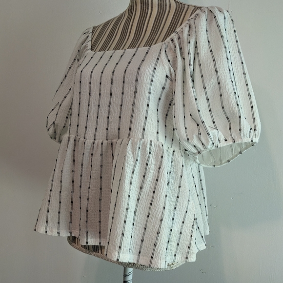 Madewell pufffy sleeve white top nwot - Picture 3 of 15